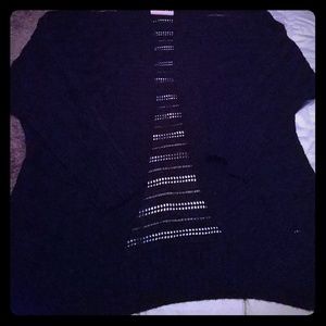 Black knit pull over cardigan